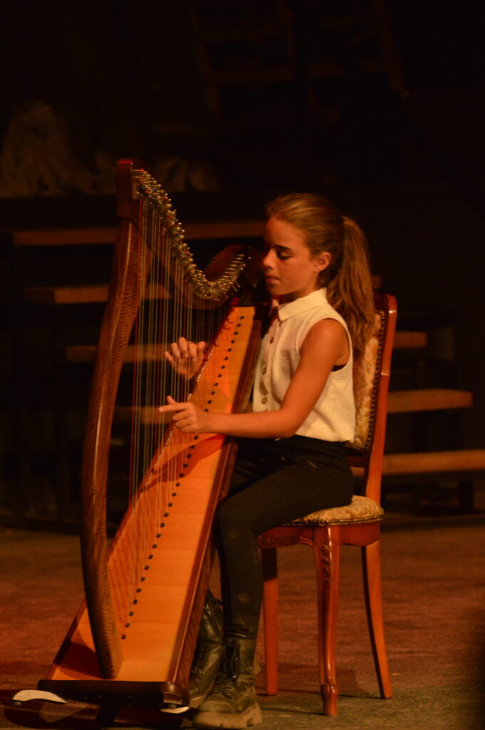 Un page harpiste